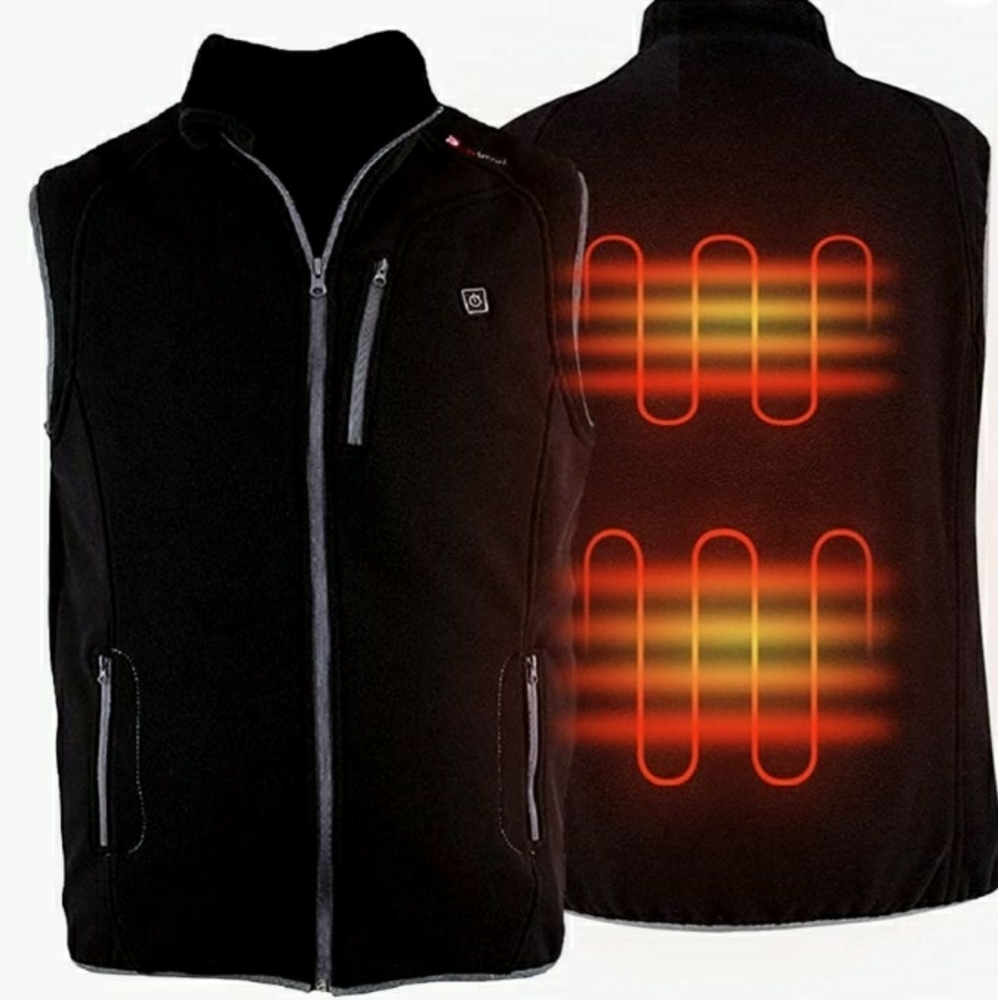 ⭐🆕 Black fleece Heated vest